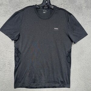 Skora Running T Shirt Men Sz M Black Qwick Dry Training Athletic Performance Tee